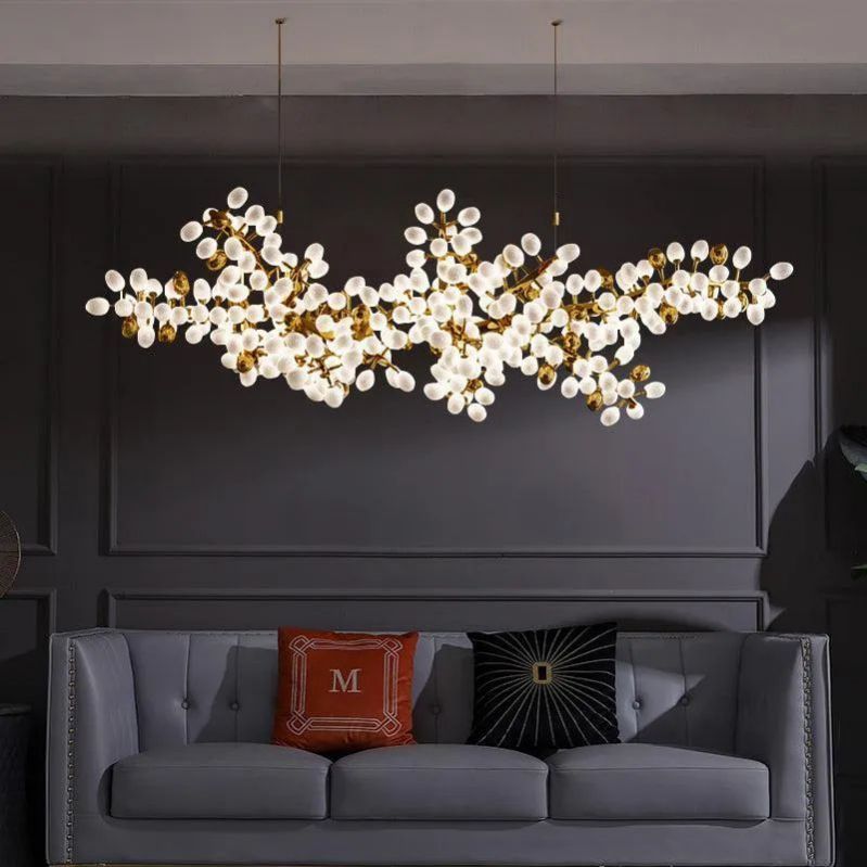 Pretty Grape Linear Chandelier For Dining Room