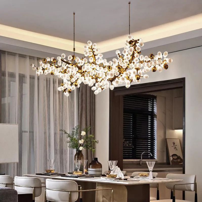 Pretty Grape Linear Chandelier For Dining Room