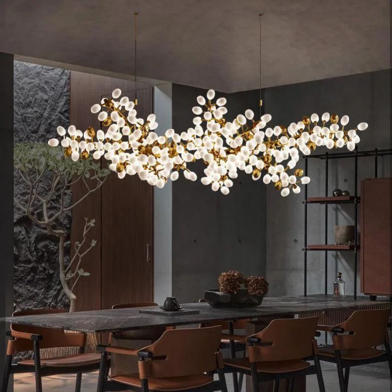 Pretty Grape Linear Chandelier For Dining Room