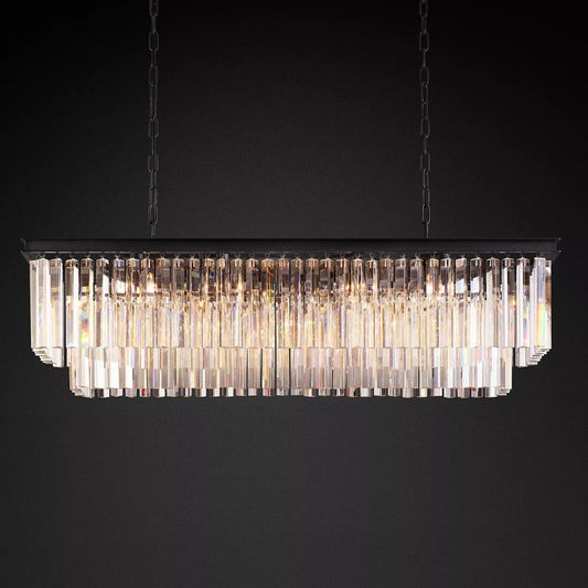 1920s Odem Rectangular Chandelier 49"