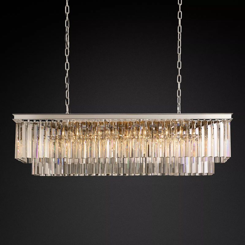 1920s Odem Rectangular Chandelier 49"