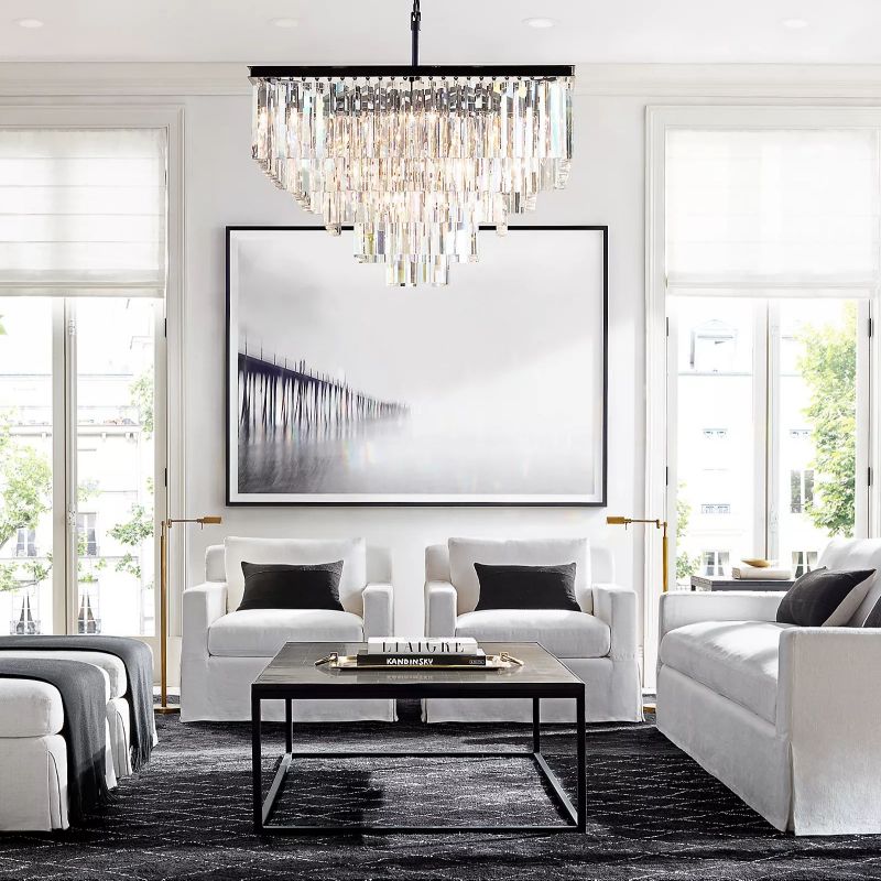 1920s Odem Square Chandelier 34"