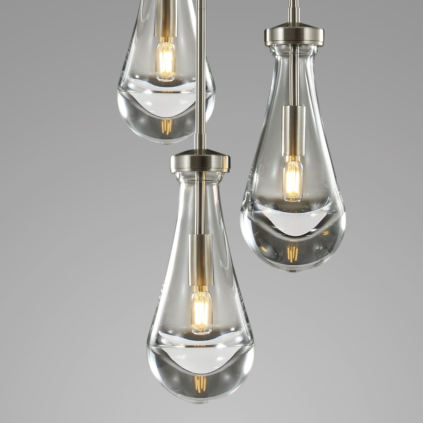 Raindrop round chandelier 14"(rod)