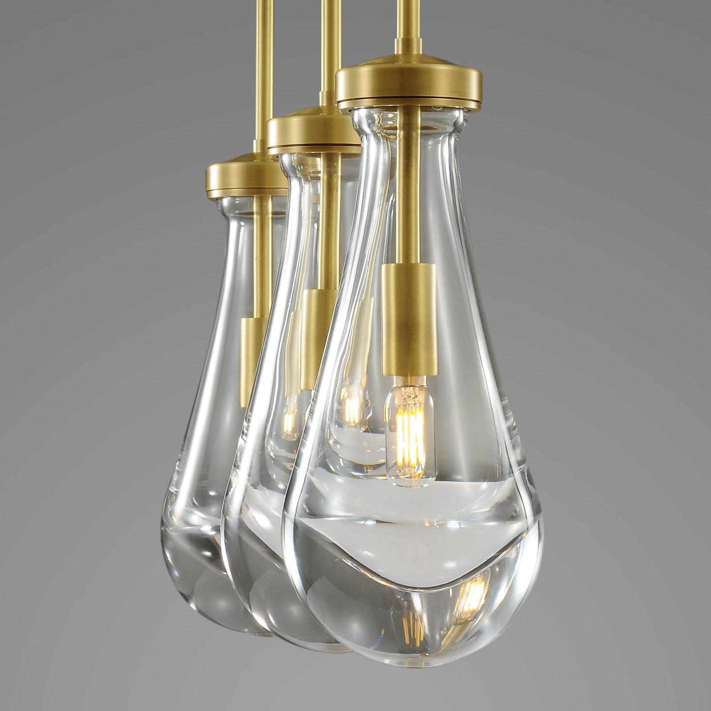 Raindrops Rectangular Chandelier 22" rod