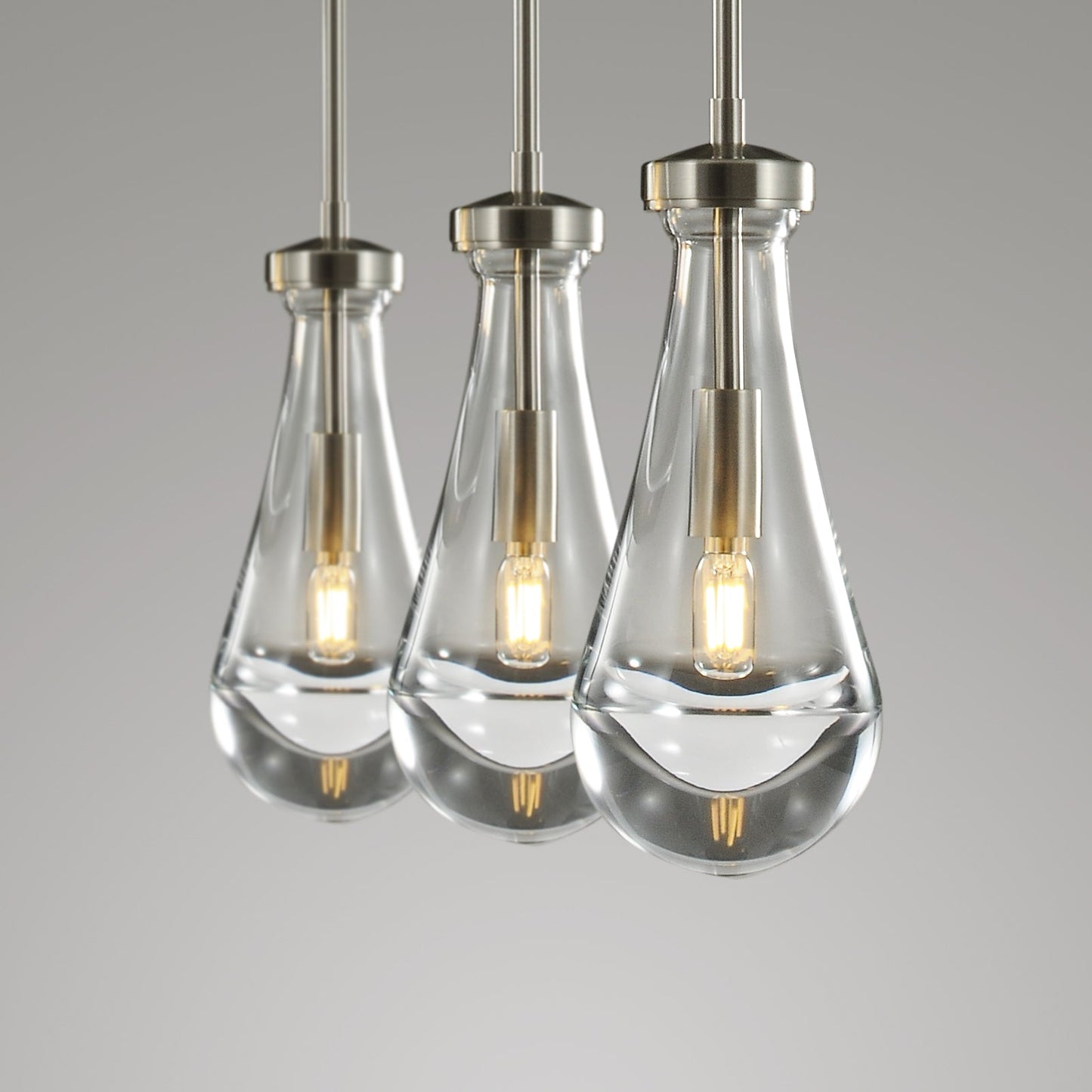 Raindrops Rectangular Chandelier 22" rod
