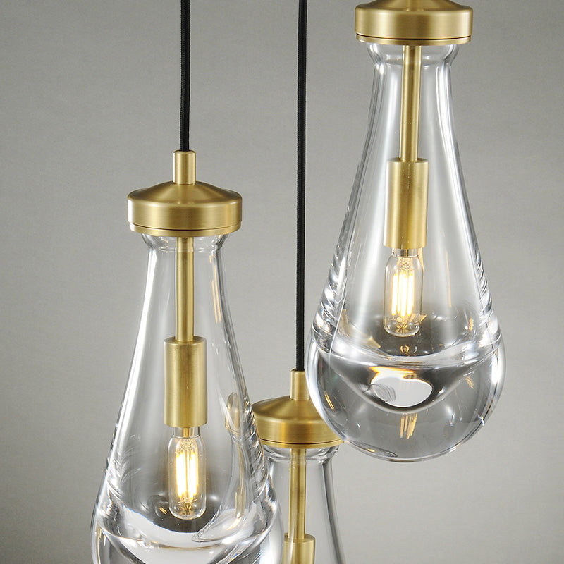 Raindrop round chandelier 8"(cord)