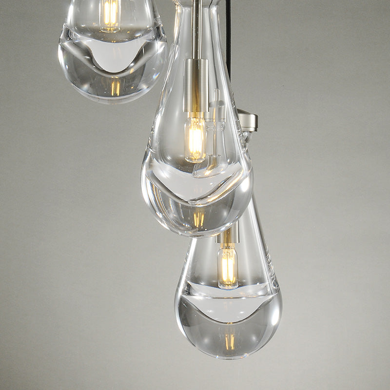 Raindrop round chandelier 8"(cord)