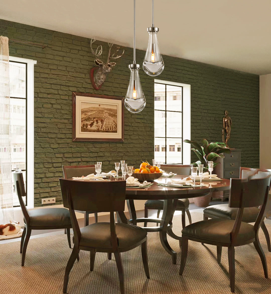 Raindrop round chandelier 5"(rod)