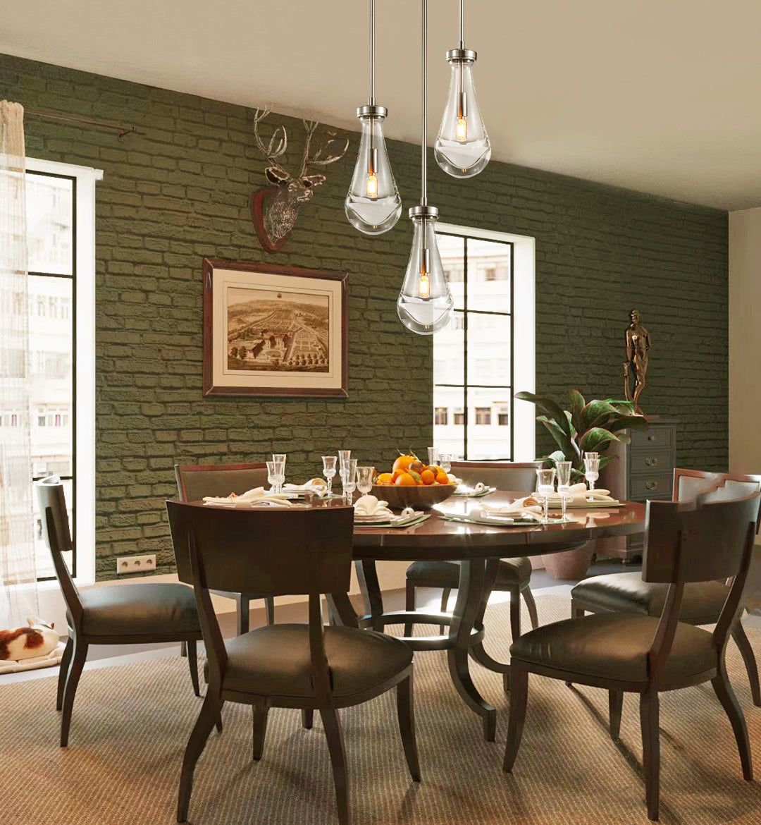 Raindrop round chandelier 8"(rod)