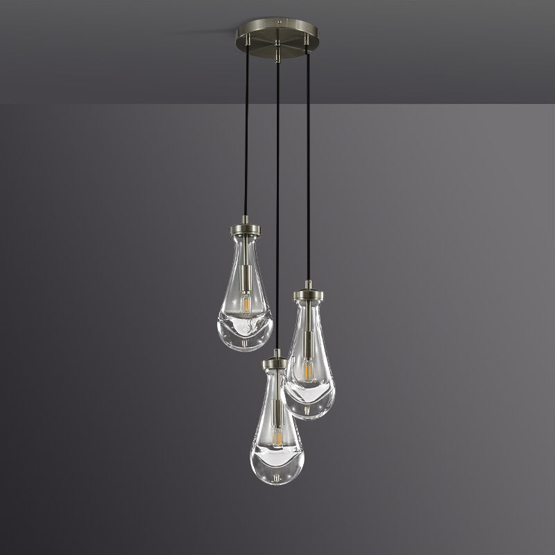 Raindrop round chandelier 8"(cord)