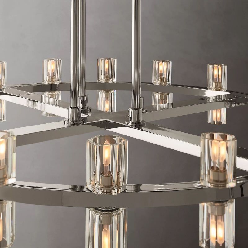 Aka Wine-glass Round Two-Tier Chandelier 60"