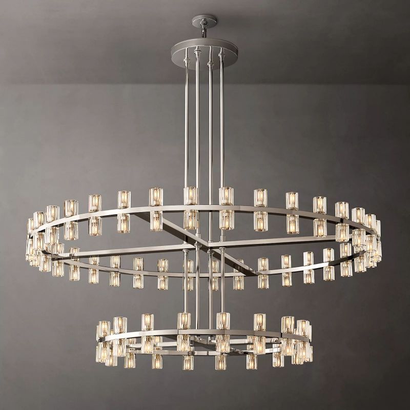 Aka Wine-glass Round Two-Tier Chandelier 60"