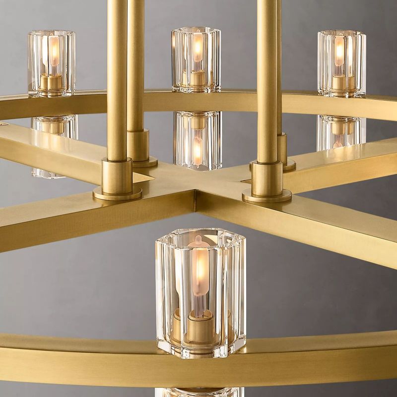 Aka Wine-glass Round Two-Tier Chandelier 60"