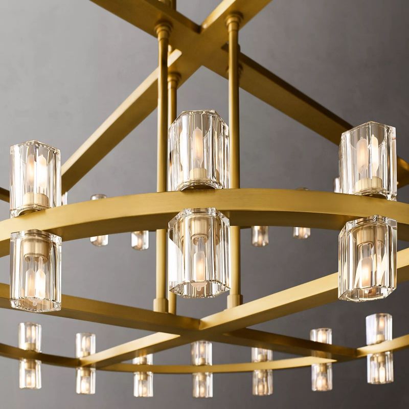 Aka Wine-glass Round Two-Tier Chandelier 60"