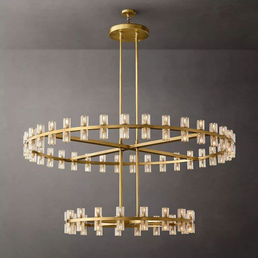 Aka Wine-glass Round Two-Tier Chandelier 60"