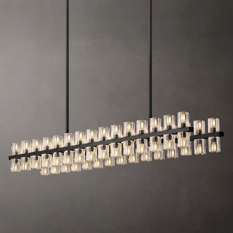 Aka Wine-glass Rectangular Chandelier 54"