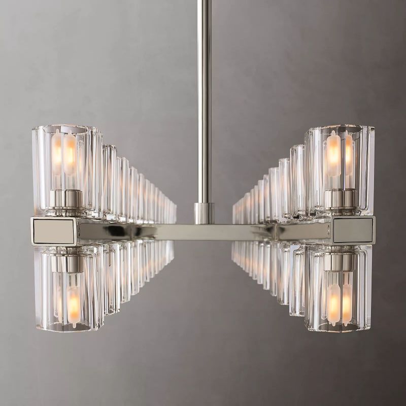 Aka Wine-glass Rectangular Chandelier 54"
