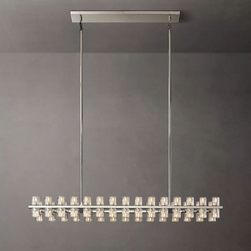 Aka Wine-glass Rectangular Chandelier 54"