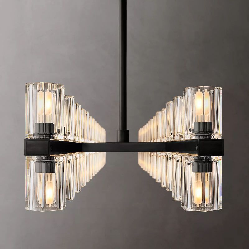 Aka Wine-glass Rectangular Chandelier 54"