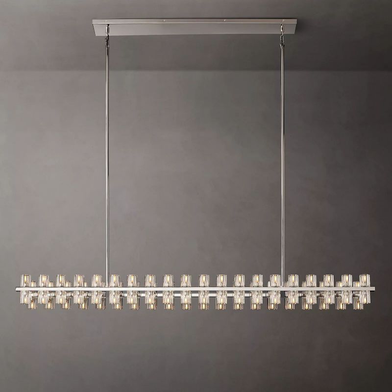 Aka Wine-glass Rectangular Chandelier 72"