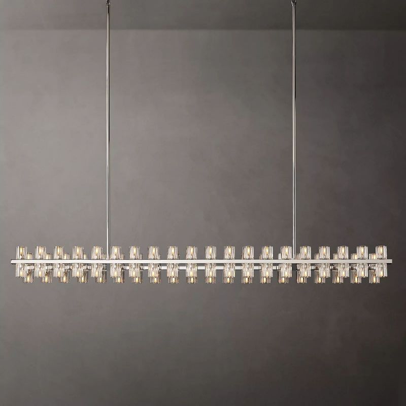 Aka Wine-glass Rectangular Chandelier 72"