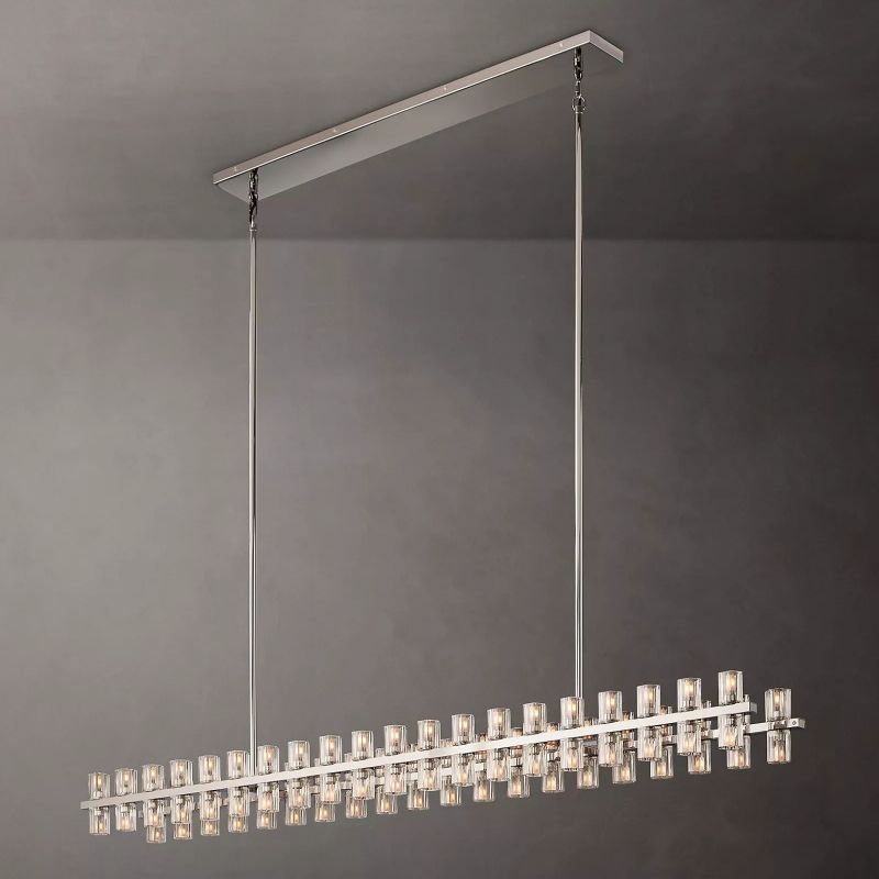 Aka Wine-glass Rectangular Chandelier 72"