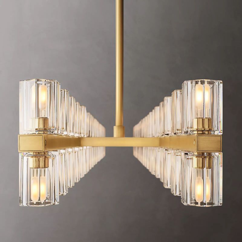 Aka Wine-glass Rectangular Chandelier 72"
