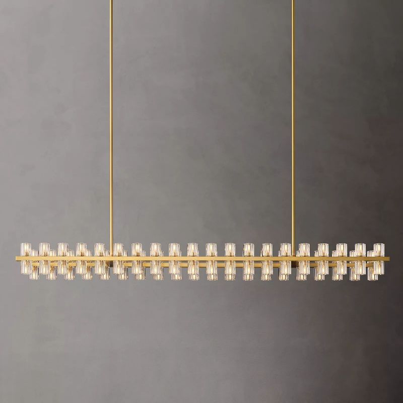 Aka Wine-glass Rectangular Chandelier 72"