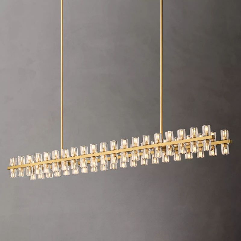 Aka Wine-glass Rectangular Chandelier 72"