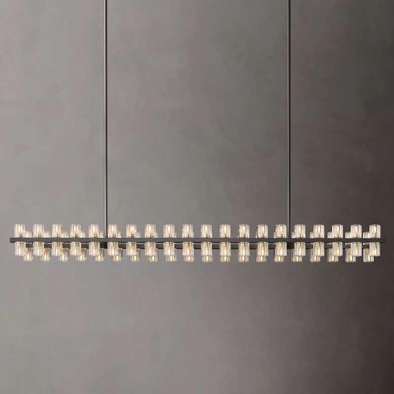 Aka Wine-glass Rectangular Chandelier 72"