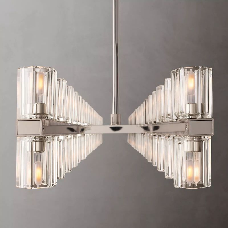 Aka Wine-glass Rectangular Chandelier 72"