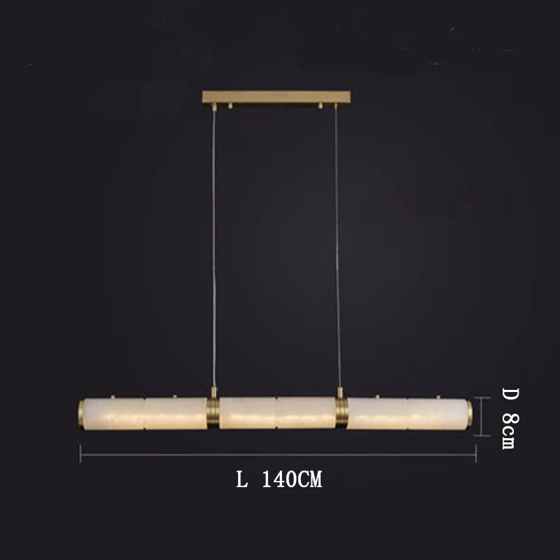 Alabaster Cylindrical Chandelier