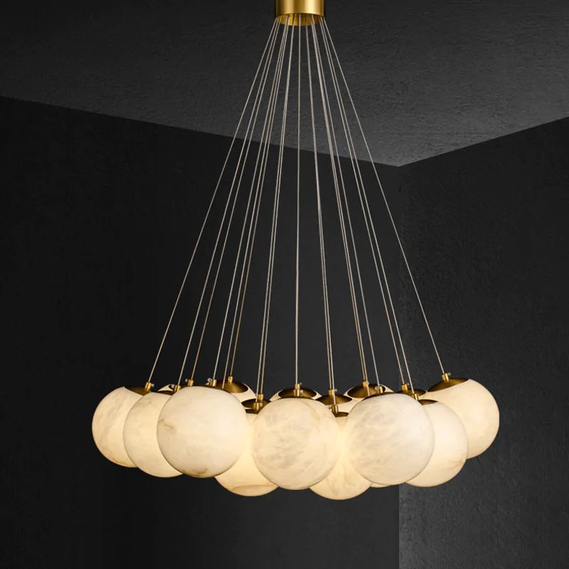 Alabaster Global Ceiling Pendant