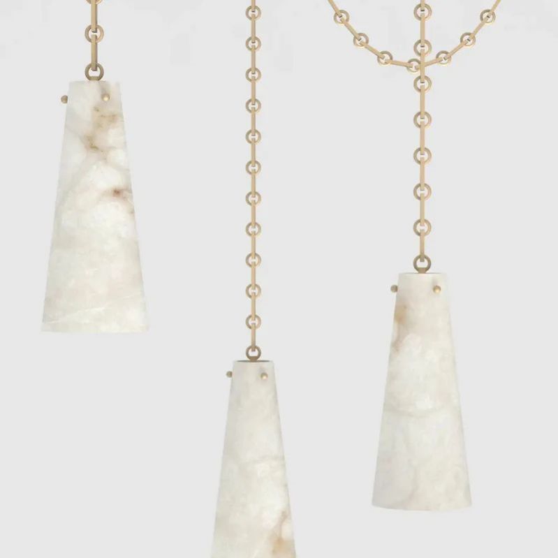 Alabaster Modern 3-light Marble Chandelier