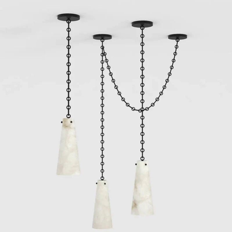 Alabaster Modern 3-light Marble Chandelier