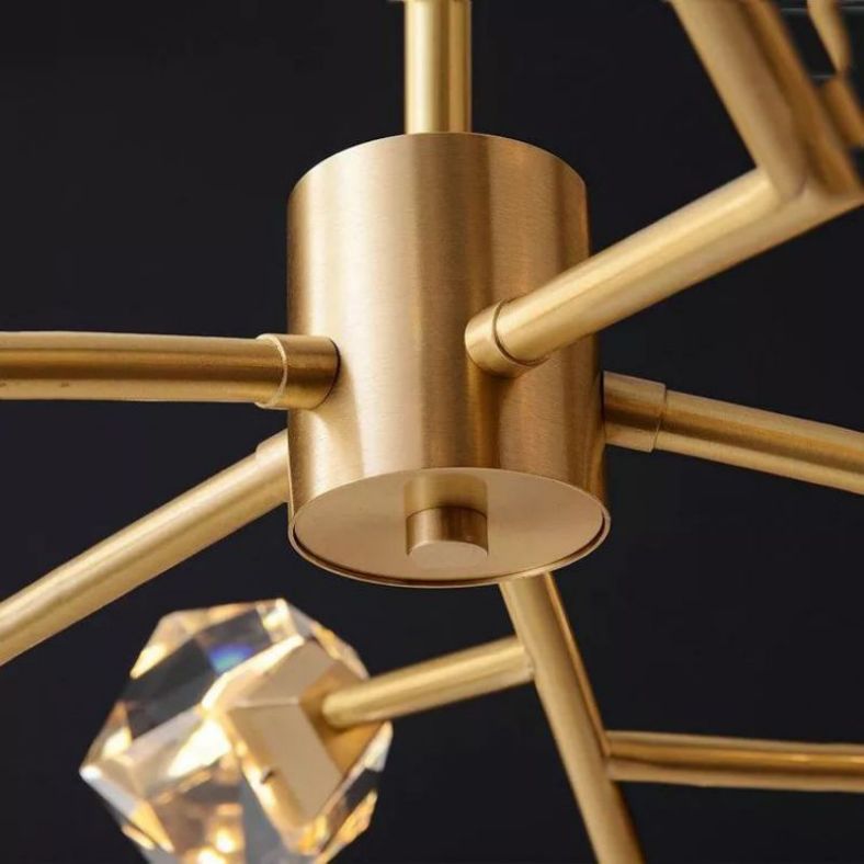 Angelia Faceted Oval Chandelier For Living Room