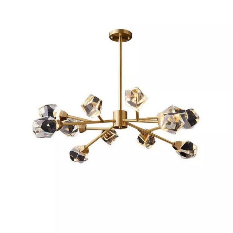 Angelia Faceted Oval Chandelier For Living Room