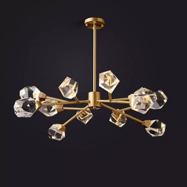 Angelia Faceted Oval Chandelier For Living Room