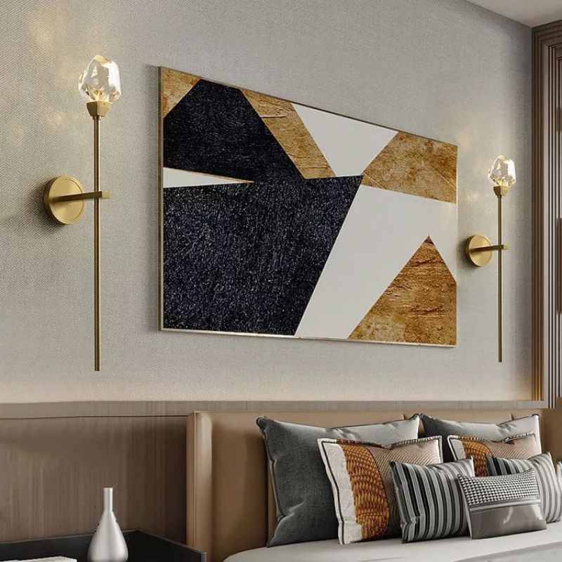Angelia Faceted Crystal Prisms Wall Sconce (Rod)