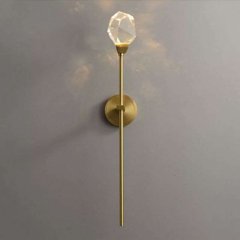 Angelia Faceted Crystal Prisms Wall Sconce (Rod)