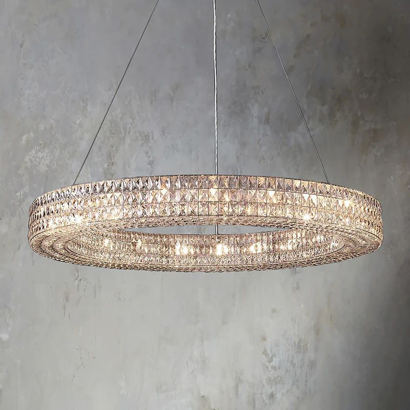 Brilliant Crystal Round Chandelier 32"44"59"