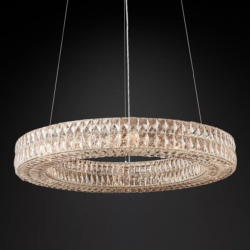 Brilliant Crystal Round Chandelier 32"44"59"