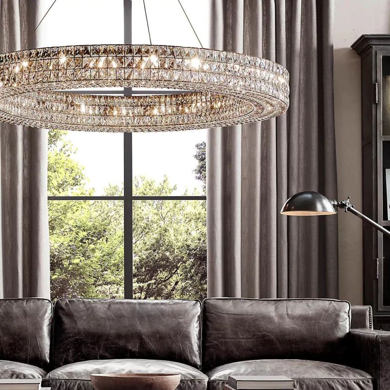 Brilliant Crystal Round Chandelier 32"44"59"