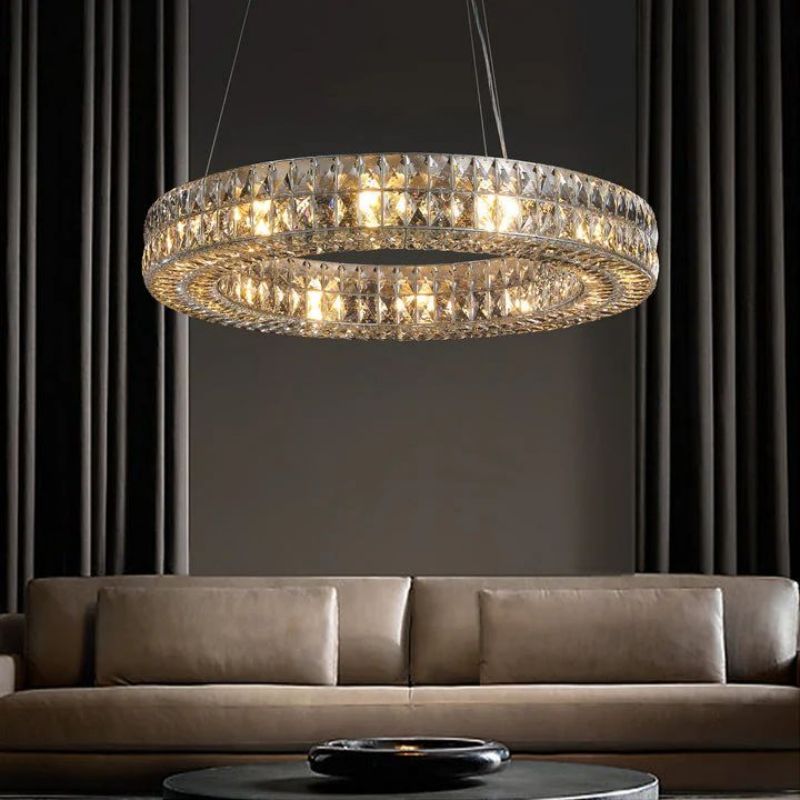Brilliant Crystal Round Chandelier 32"44"59"