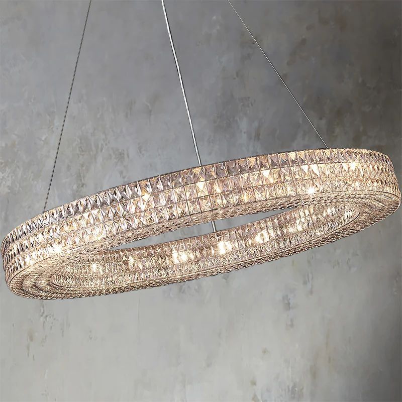 Brilliant Crystal Round Chandelier 32"44"59"