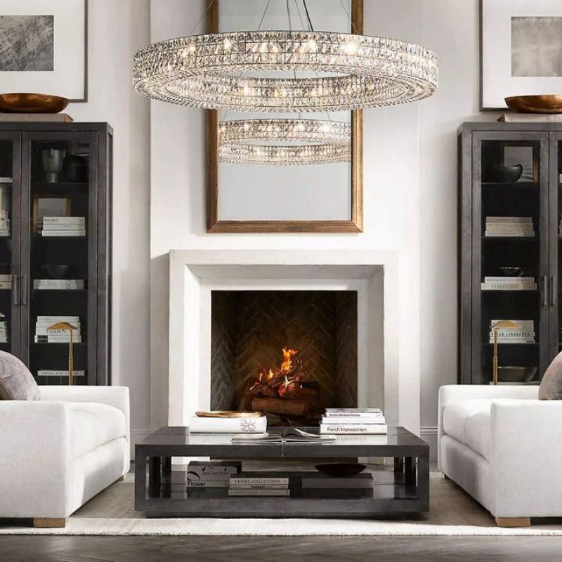 Brilliant Crystal Round Chandelier 32"44"59"