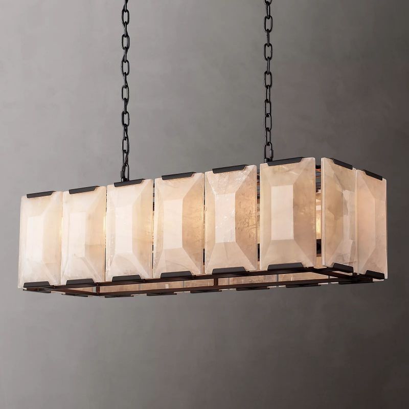 Harson Calcite Rectangular Chandelier 42"