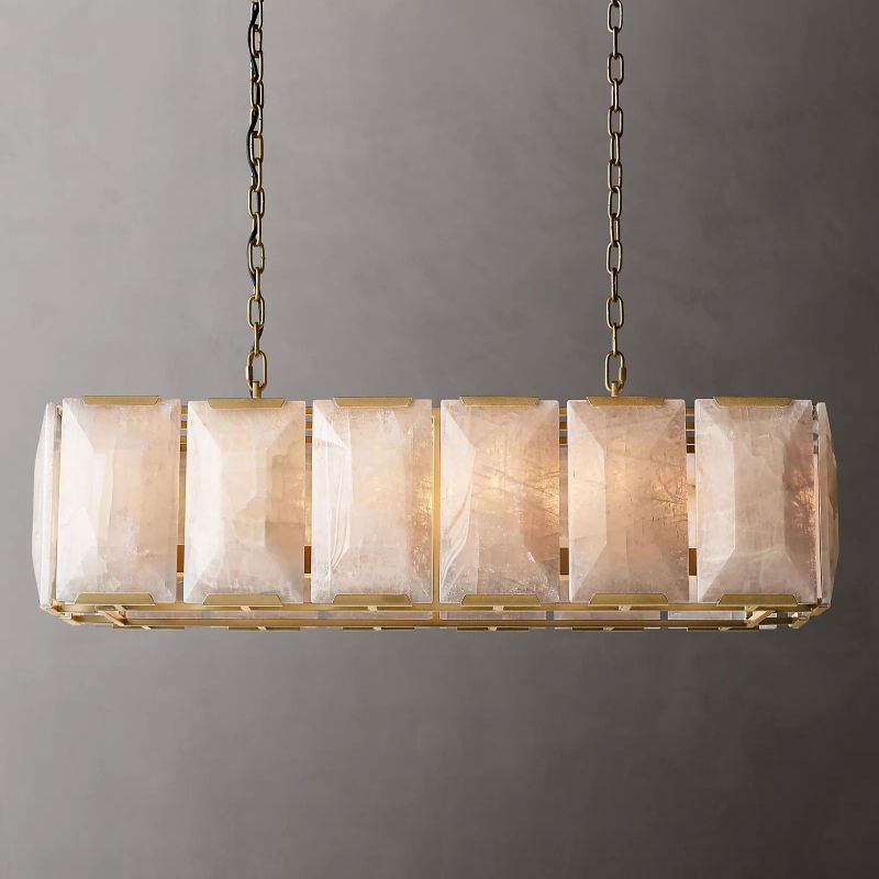 Harson Calcite Rectangular Chandelier 42"