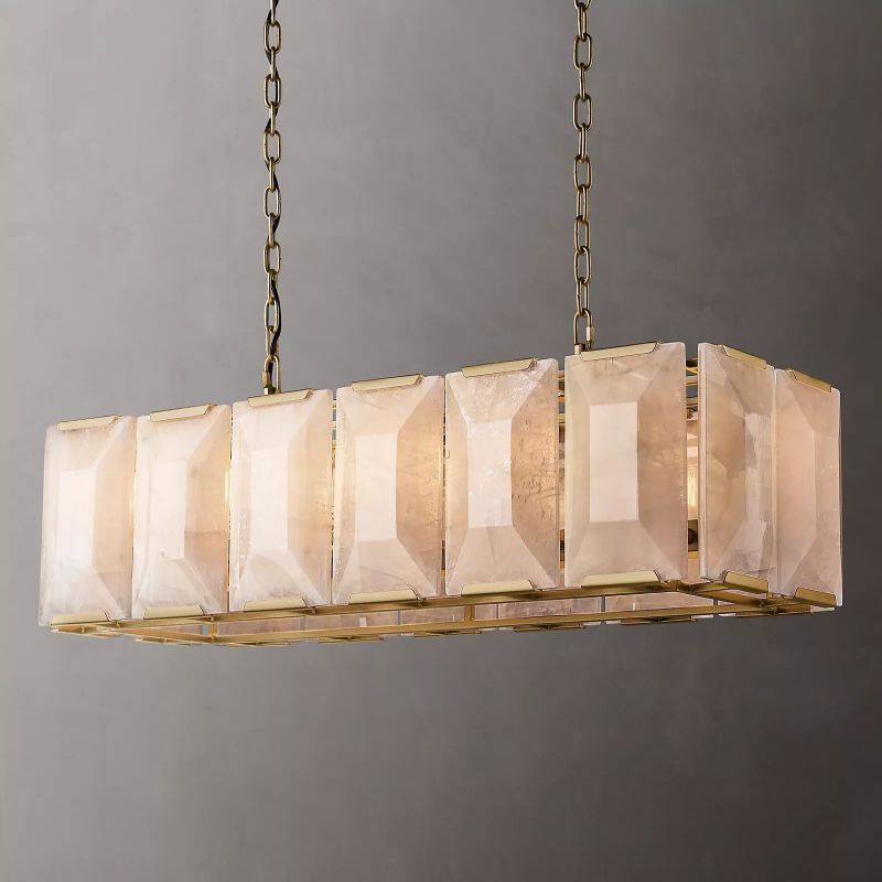 Harson Calcite Rectangular Chandelier 42"