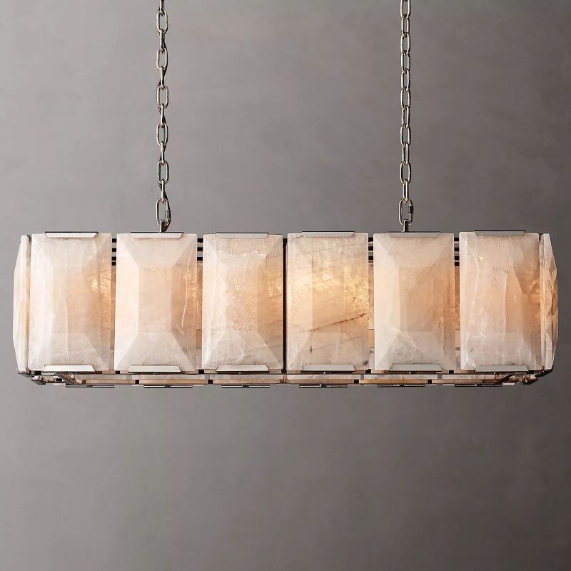 Harson Calcite Rectangular Chandelier 42"